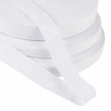 Load image into Gallery viewer, 25mm 1" Herringbone Cotton Twill Tape, White