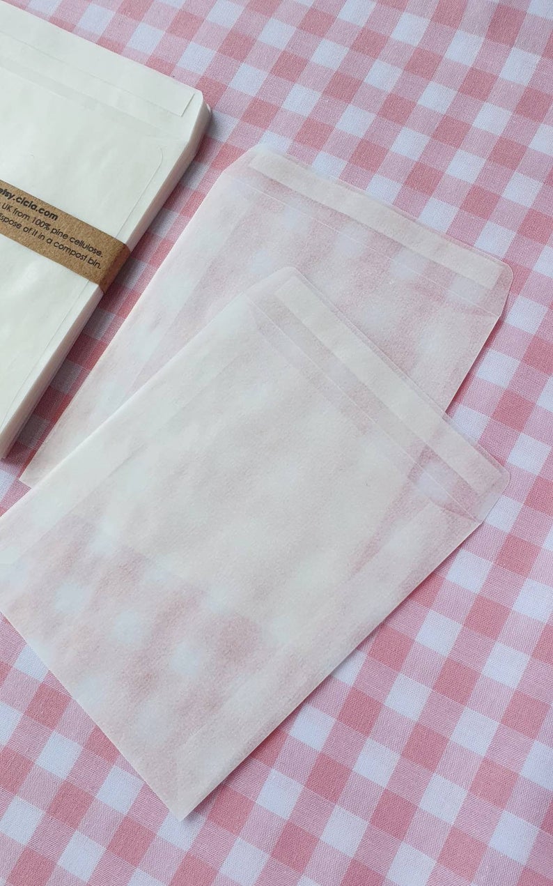 92mm x 92mm Square Glassine Envelopes with Peel & Seal Flap
