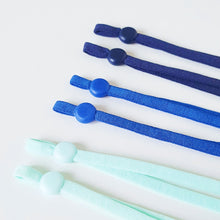 Load image into Gallery viewer, 5mm BLUE Pre-Cut Adjustable Elastic Straps for Face Masks
