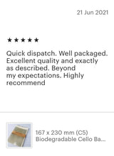Load image into Gallery viewer, 120mm x 162mm Eco Cello Bags - Review