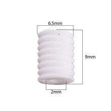 Load image into Gallery viewer, BARRELL Silicone Toggles for Elastic Cord Loops | Face Mask Adjuster Beads White