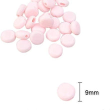 Load image into Gallery viewer, ROUND Silicone Toggles for Elastic Cord Loops | Face Mask Adjuster Beads Pink