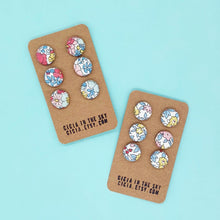Load image into Gallery viewer, 6pcs Handmade Covered Buttons in Liberty Fabrics with Shank - 13mm, 14.5mm, 19mm