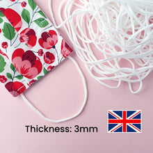 Load image into Gallery viewer, 3mm White Elastic Cord for Face Masks Sewing