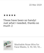 Load image into Gallery viewer, 5mm Washable Adhesive Nose Wire Strips for Face Masks