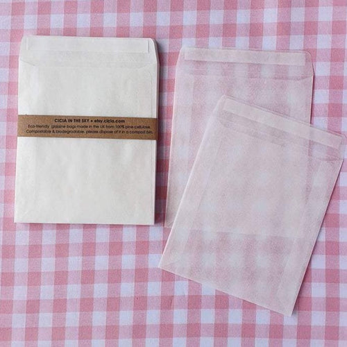 92mm x 108mm Medium Glassine Envelopes with Peel & Seal Flap