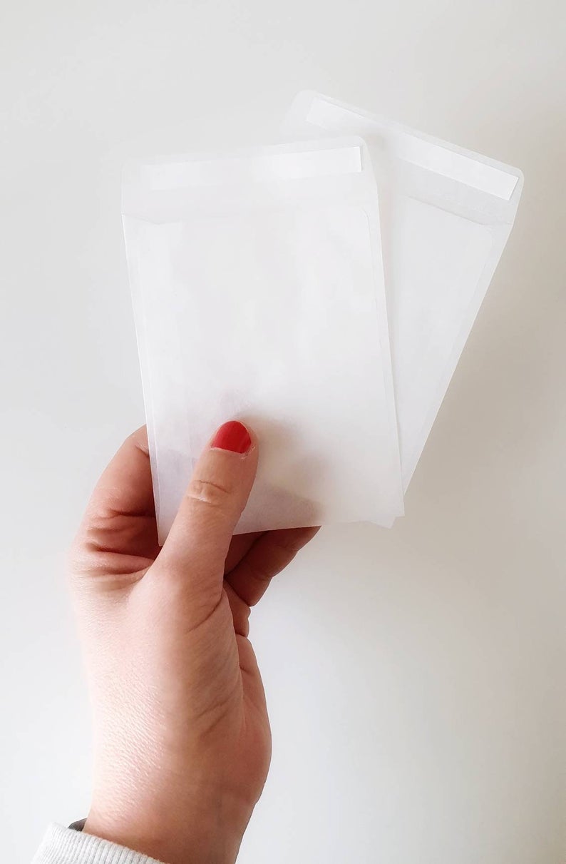 89mm x 117mm (C7) Medium Glassine Envelopes with Peel & Seal Flap