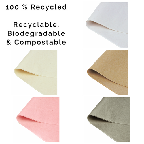 Recycled Tissue Paper - Recyclable, biodegradable & compostable