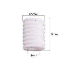 Load image into Gallery viewer, BARRELL Silicone Toggles for Elastic Cord Loops | Face Mask Adjuster Beads White
