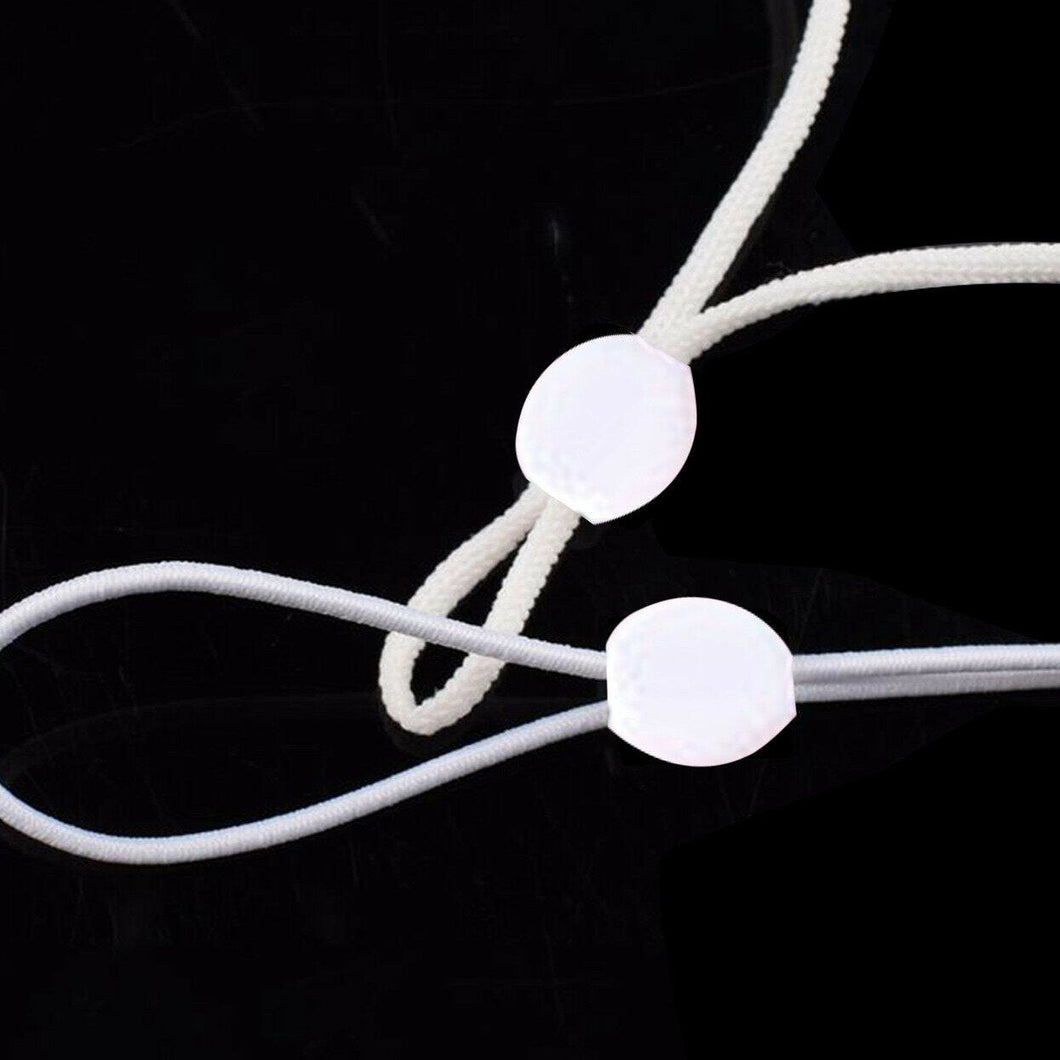 ROUND Silicone Toggles for Elastic Cord Loops | Face Mask Adjuster Beads