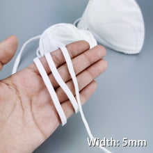 Load image into Gallery viewer, 5mm White Soft Elastic for Face Mask Making
