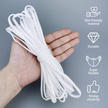 Load image into Gallery viewer, 5mm White Soft Elastic for Face Mask Making
