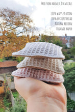 Load image into Gallery viewer, Zero Waste Scourer in Waffle Cotton &amp; Natural Hessian
